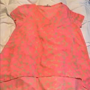 High low v neck blouse